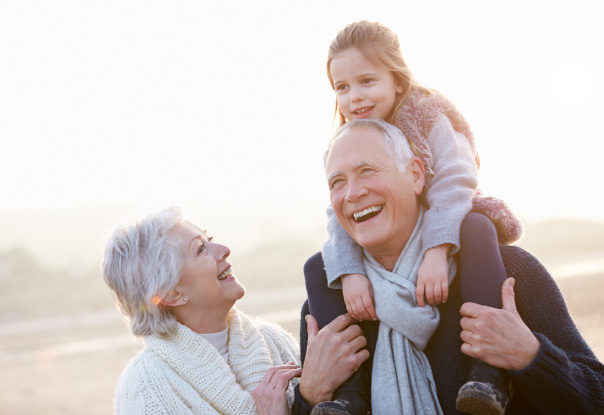 Grandparents and child