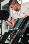 Man lifting weights.